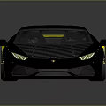 Sleek Black And Yellow Sports Car With Aerodynamic Body And Stylish Yellow Wheels