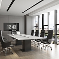 Modern Conference Room Modern Conference Table Modern Office Chair 3d model