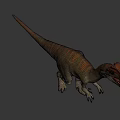 Horned Dinosaur 3D Model With Detailed Skin Texture And Standing Pose
