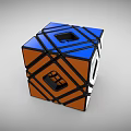 Colorful and Black White Blue Puzzle Cubes With Different Shapes And Transparent Windows