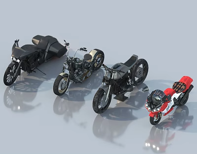 Modern Motorcycle 3d model