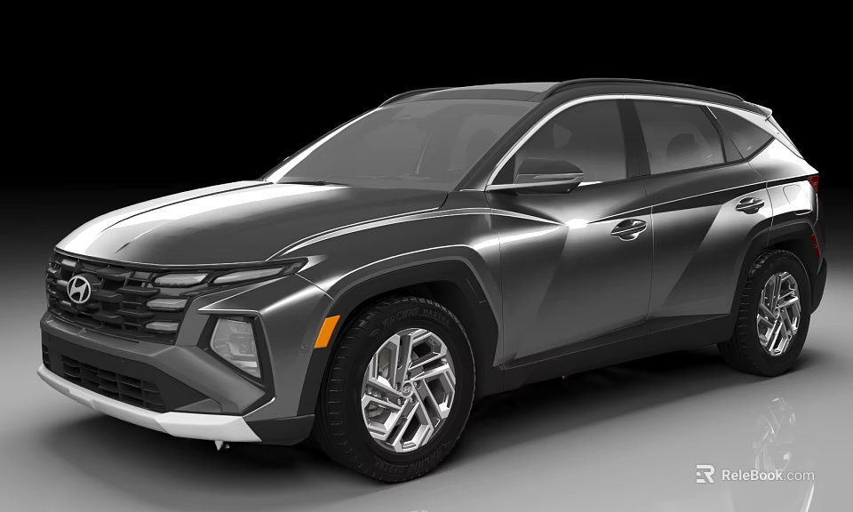 Modern Dark Gray SUV Car With Sleek Body And Alloy Wheels Design 3d model 