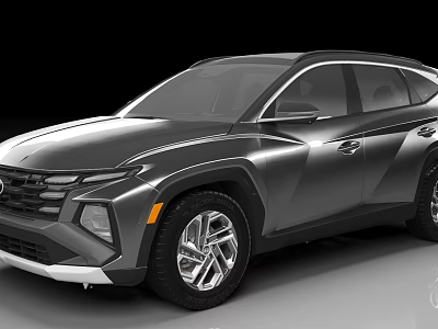 Modern Dark Gray SUV Car With Sleek Body And Alloy Wheels Design 3d model