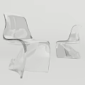 Transparent Modern Leisure Chairs With Sleek Acrylic Design And Contemporary Style