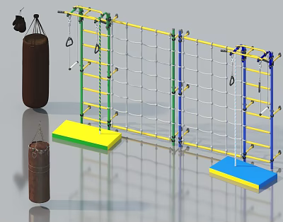 Modern Fitness Equipment 3d model