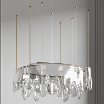 Light Luxury Chandelier 3d model