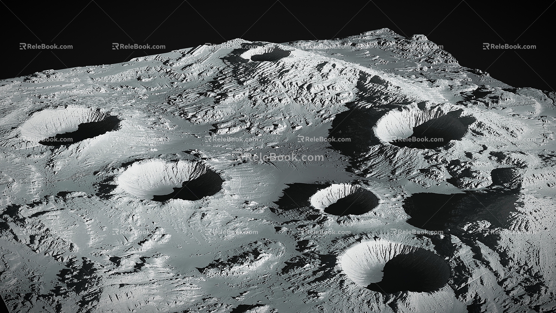 Moon Landscape Moon Ground Moon Terrain Moon Geopark Valley Moon Mars 3d model