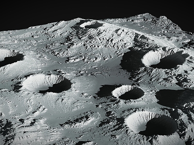 Moon Landscape Moon Ground Moon Terrain Moon Geopark Valley Moon Mars 3d model