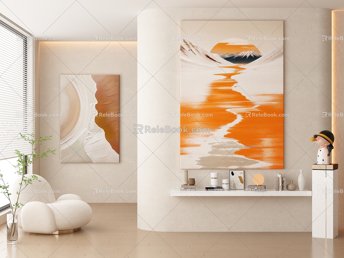 modern decorative painting 3d model