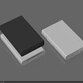 Modern Portable Square External Hard Drives In Black And White Stacked Style