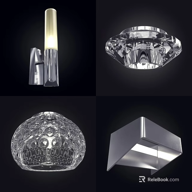 Modern Crystal Chandeliers With Unique Shapes And Elegant Designs For Interiors 3d model 