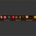 Colorful Christmas Themed Decorative Balls For Clothing And Hats On Wooden Shelves