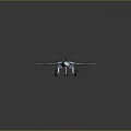 Detailed Blue And White Camouflage Fighter Jet Model With Cockpit And Wings