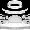 Vibrant Red Stage Design For Shining Youth Program