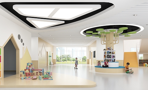 Modern Kindergarten Hall 3d model