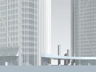 High-rise office building 3d model
