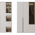 Modern Wardrobe Interior Design With Open Shelves Glass Doors Hanging Clothes And Drawers