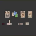 Pixelated Animal Models With Colorful Wool Blocks In Minecraft Style Design