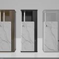 Public Facility Storage Cabinets With Marble Texture And Three Color Options