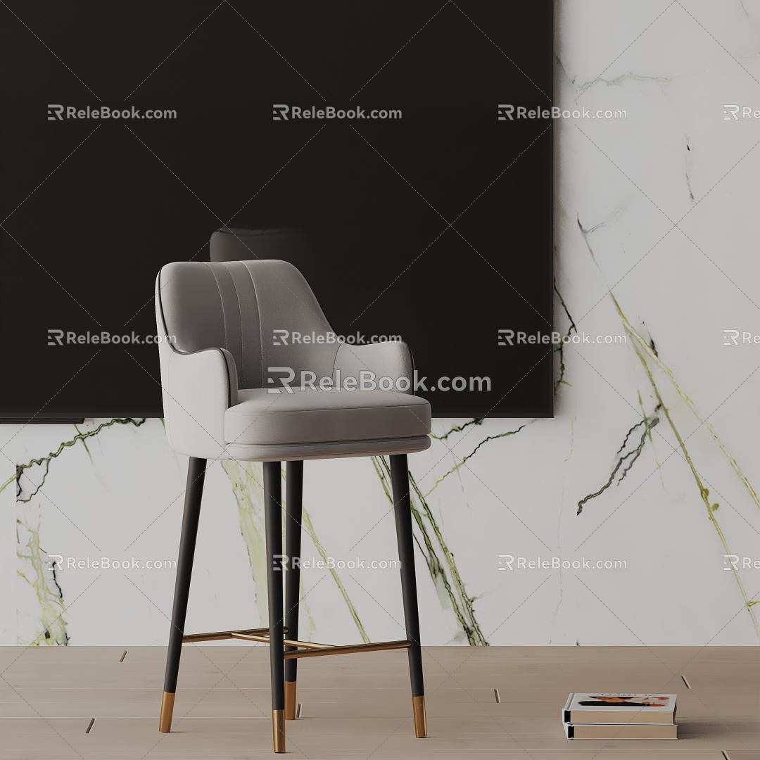 Modern Bar Chair 3d model