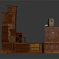 Wooden Multifunctional Storage Furniture With Drawers Cabinets Shelves And Decorative Display Item
