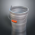 bucket iron bucket mud bucket cement bucket daily necessities 3d model