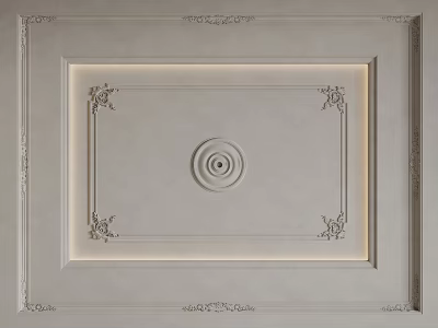 French Ceiling Bedroom Ceiling Guest Restaurant Ceiling Hall Away Ceiling 3d model