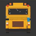 Modern Bus Pixel Bus Metro Bus Mini Bus 3d model