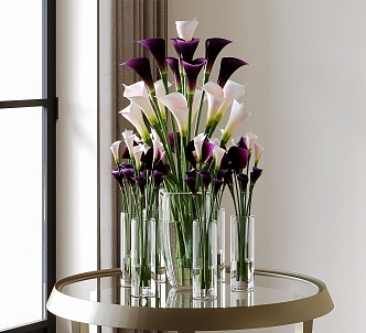 Modern Trumpet Flower Vase Hall Floral Art 3d model