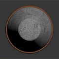 Copper Cased Bullet With Silver Top Shiny Surface On Black Background