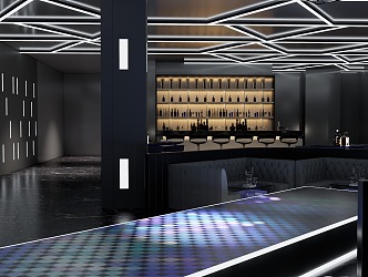 Modern Bar Space 3d model