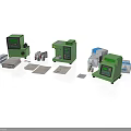 Green Medical Testing Devices With Test Strips Reagent Bottles And Packaging Boxes In Laboratory Setting