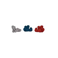 Teal Plush Bean Bag Chair With Rounded Curved Design And Soft Comfortable Fabric