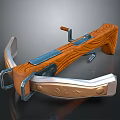Vintage Wooden Slingshot With Metal Components And Carved Decorative Details