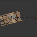 Equipment With Metal Stand Wooden Base And Connecting Wires For Top Components