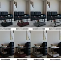 Sleek Modern Glass Top Side Table Beside Black Leather Sofa For Stylish Living Room Decor