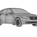 Car Display with Front and Rear Views and Wireframe Design Illustrations 3d model