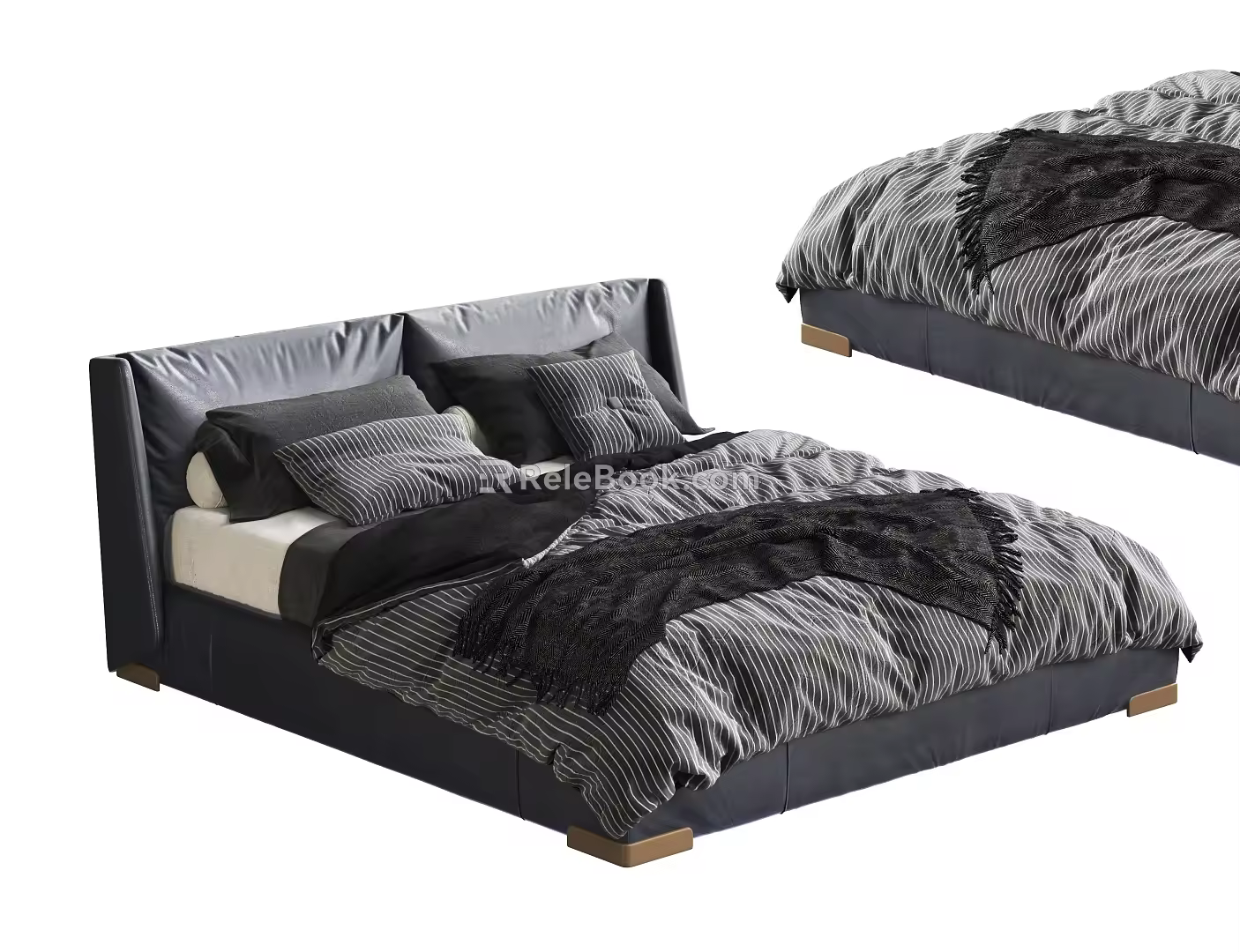 Double bed 3d model