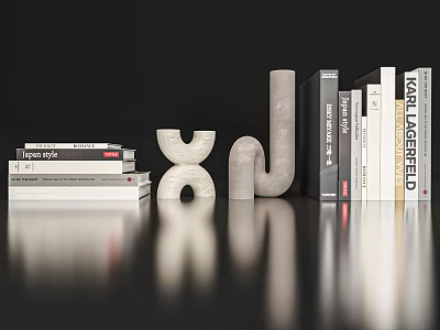 Modern Book Ornaments 3d model