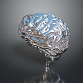 Advanced Medical Device Silver Brain Model for Medical Education and Research with Detailed Anatomical Structure