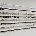 Various Decorative Curtain Rods With Different Styles And Finishes For Home Use