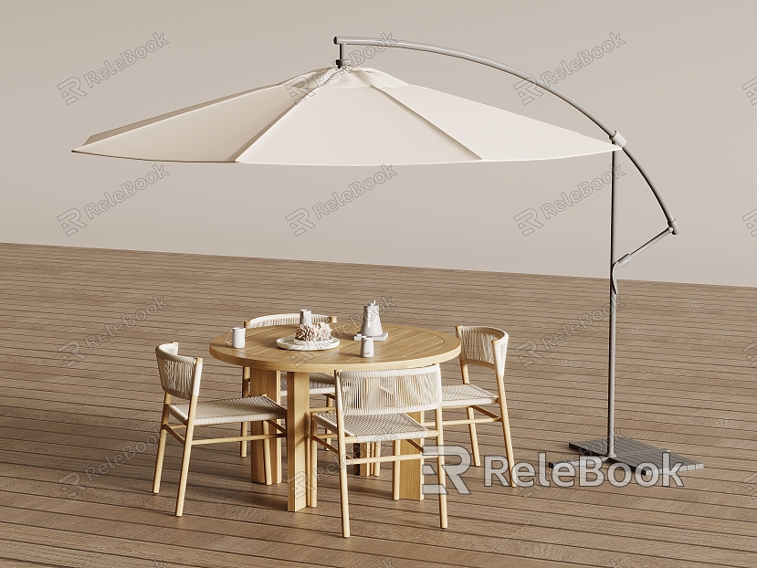 Outdoor Table and Chair Combination Parasol model