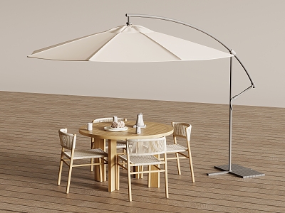 Outdoor Table and Chair Combination Parasol model