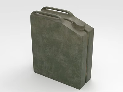 Green Metal Jerry Can With Two Handles And Screw Lid Design 3d model