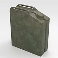 Green Metal Jerry Can With Two Handles And Screw Lid Design