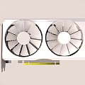 High Performance White Graphics Card With Dual Cooling Fans For Computer Systems