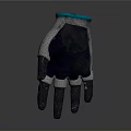 Fashionable Mesh Glove Design With Turquoise Cuff Black Fingers And Comfortable Fit