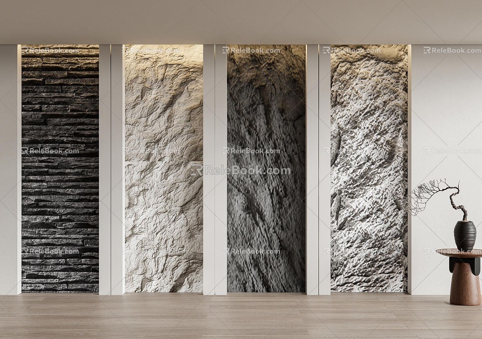 rubble stone background wall stone wall stone wall 3d model