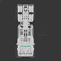 White Semi Truck Cab Design With Urban Road And Building Background