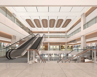 Modern Mall Hall Exhibition Hall Mall Atrium 3d model